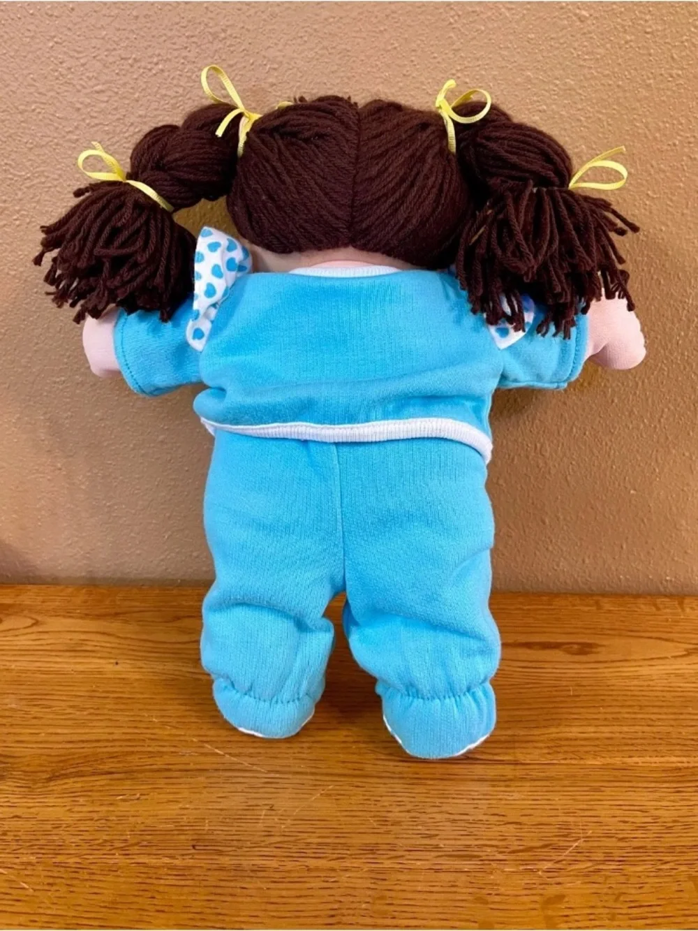 Vintage Cabbage Patch Kids Toddler Doll W Pacifier In HTF Teddy Bear Outfit